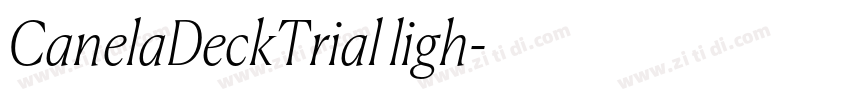 CanelaDeckTrial ligh字体转换